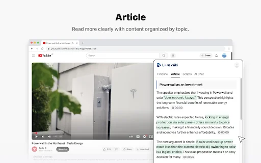 LiveWiki: YouTube Summarizer – Mabilis na Buod ng Video - Screenshot 4