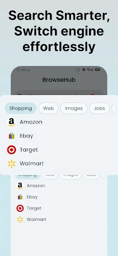 Browsehub: Private Browser – Mabilis na Access sa 150+ Search Engines - Screenshot 3