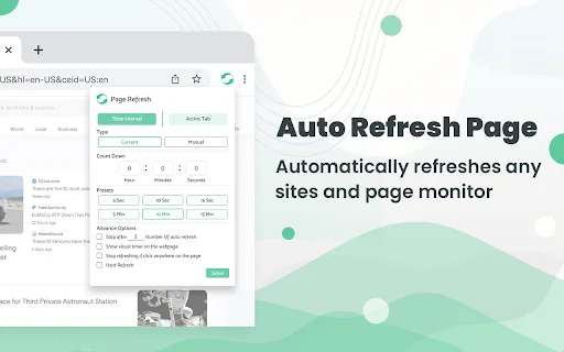 Auto Refresh & Page Monitor – Awtomatikong I-reload ang Web Page - Screenshot 1