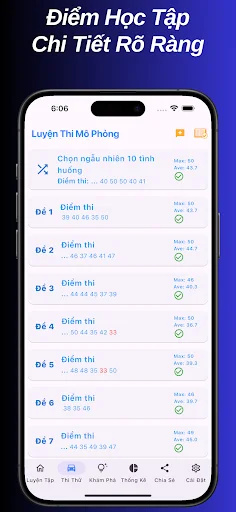I-download ang Luyện thi mô phỏng 120 TH GPLX – Pagsasanay sa Pagmamaneho - Screenshot 8