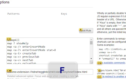 Vimium C – Mabilis na Keyboard Navigation para sa Browser - Screenshot 1