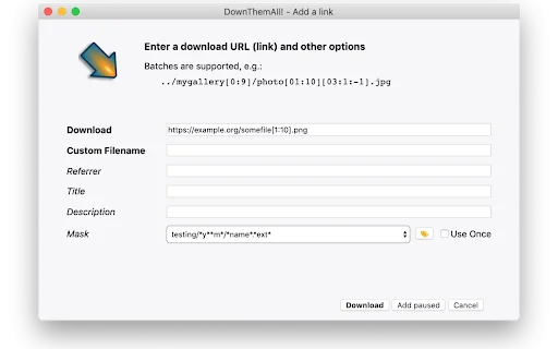 DownThemAll! Para sa Chrome – Mabilis na Bulk Downloader - Screenshot 4
