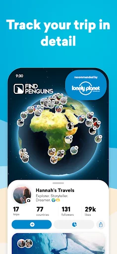 I-download ang FindPenguins: Travel Tracker – Subaybayan ang Iyong Biyahe - Screenshot 1